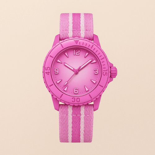 Fokus auf die Fifty Fathoms Pink Ocean: Swatchs Pink-Edition, die die Codes auf den Kopf stellt