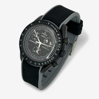 Bracelet Moonswatch Mission to the Moonphase - New Moon Caoutchouc Premium 2 couleurs: Noir Gris