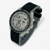 Bracelet Moonswatch Mission to EarthPhase Caoutchouc Premium 2 couleurs: Noir Gris