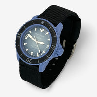 Bracelet Blancpain x Swatch Nato Tressé Atlantic: Noir