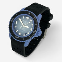 Bracelet Blancpain x Swatch en Caoutchouc à Carreaux Atlantic: Noir