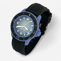 Bracelet Blancpain x Swatch en Caoutchouc 3 Atlantic: Noir Argent