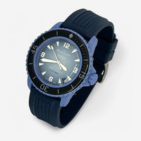 Bracelet Blancpain x Swatch en Caoutchouc 3 Bleu Marine Argent
