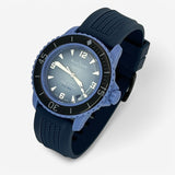 Bracelet Blancpain x Swatch en Caoutchouc 3 Bleu Marine Noir