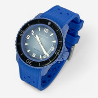 Bracelet Blancpain x Swatch en Caoutchouc à Carreaux Bleu