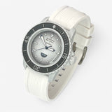 Bracelet Blancpain x Swatch en Caoutchouc 3 Antarctic: Blanc Argent
