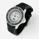 Bracelet Blancpain x Swatch Mixte Caoutchouc/Nylon Antarctic: Noir Blanc