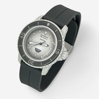 Bracelet Blancpain x Swatch en Caoutchouc à Clips Gris Argent