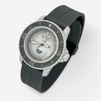 Bracelet Blancpain x Swatch en Caoutchouc à Clips Gris Noir