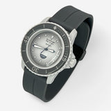 Bracelet Blancpain x Swatch en Caoutchouc à Clips Gris Noir