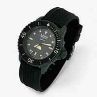 Bracelet Blancpain x Swatch en Caoutchouc 3 Green Abyss: Noir Argent