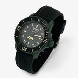 Bracelet Blancpain x Swatch en Caoutchouc 3 Green Abyss: Noir Argent