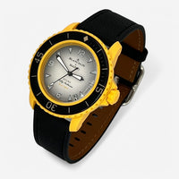 Bracelet Blancpain x Swatch Design en Cuir Véritable Pacific: Noir