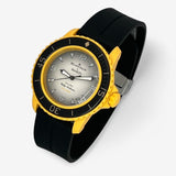 Bracelet Blancpain x Swatch en Caoutchouc à Clips Pacific: Noir Argent