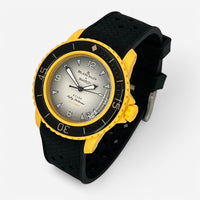 Bracelet Blancpain x Swatch en Caoutchouc à Carreaux Pacific: Noir