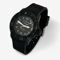 Bracelet Blancpain x Swatch en Caoutchouc à Carreaux Storm: Noir