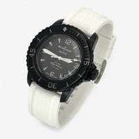 Bracelet Blancpain x Swatch en Caoutchouc 3 Storm: Blanc Argent