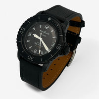 Bracelet Blancpain x Swatch en Cuir Texturé Storm: Noir