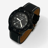 Bracelet Blancpain x Swatch en Cuir Texturé Storm: Noir Blanc