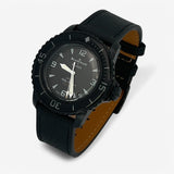 Bracelet Blancpain x Swatch en Cuir Texturé Storm: Noir + Boucle Noire