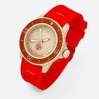 Bracelet Blancpain x Swatch Caoutchouc / Silicone Rouge