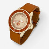 Bracelet Blancpain x Swatch Design en Cuir Véritable Marron