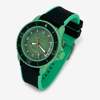 Bracelet Blancpain x Swatch en Caoutchouc 2 couleurs Indian: Noir Vert