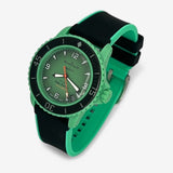 Bracelet Blancpain x Swatch en Caoutchouc 2 couleurs Indian: Noir Vert