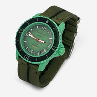 Bracelet Blancpain x Swatch Nato Lisse Vert Noir