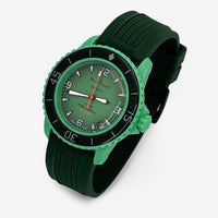 Bracelet Blancpain x Swatch en Caoutchouc 3 Indian: Vert Noir