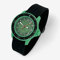 Bracelet Blancpain x Swatch en Caoutchouc à Clips Indian: Noir Noir