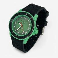 Bracelet Blancpain x Swatch en Caoutchouc à Carreaux Indian: Noir