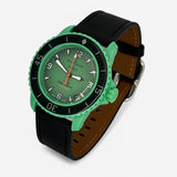 Bracelet Blancpain x Swatch Design en Cuir Véritable Indian: Noir