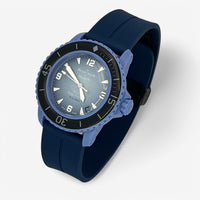 Bracelet Blancpain x Swatch en Caoutchouc à Clips Bleu Marine Noir