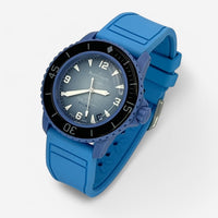 Bracelet Blancpain x Swatch Premium en Caoutchouc Atlantic: Bleu Clair