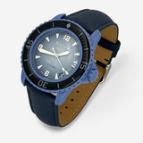 Bracelet Blancpain x Swatch en Cuir Véritable Atlantic: Bleu Marine