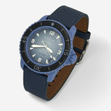 Bracelet Blancpain x Swatch Design en Cuir Véritable Bleu Marine