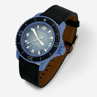 Bracelet Blancpain x Swatch Design en Cuir Véritable Atlantic: Noir