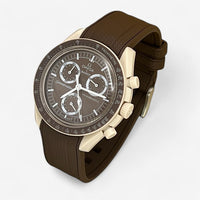 Bracelet MoonSwatch en Caoutchouc Texturé Premium Uni Desert: Marron