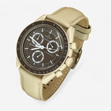 Bracelet MoonSwatch en Cuir Véritable Uni Desert: Beige