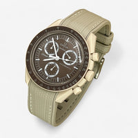 Bracelet Moonswatch Mission On Earth: Desert Caoutchouc Premium : Beige Blanc