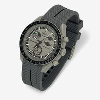 Bracelet MoonSwatch en Caoutchouc Premium une bande Earthphase: Gris Noir