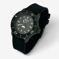 Bracelet Blancpain x Swatch en Caoutchouc 2 couleurs Green Abyss: Noir Noir