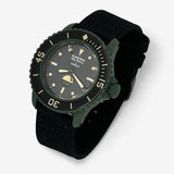 Bracelet Fifty Fathoms Green Abyss Autres: Cuir Nato Toile Acier Toile: Noir