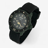 Bracelet Blancpain x Swatch en Caoutchouc 3 Green Abyss: Noir Noir