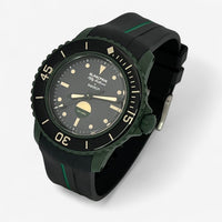 Bracelet Blancpain x Swatch en Caoutchouc 1 bande Green Abyss: Noir Vert