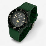 Bracelet Blancpain x Swatch en Caoutchouc à Carreaux Green Abyss: Vert Foncé