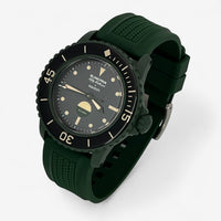 Bracelet Blancpain x Swatch en Caoutchouc 3 Green Abyss: Vert Argent