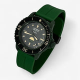 Bracelet Blancpain x Swatch en Caoutchouc à Clips Green Abyss: Vert Noir