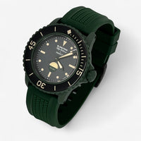 Bracelet Blancpain x Swatch en Caoutchouc 3 Green Abyss: Vert Noir